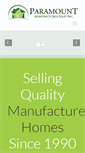 Mobile Screenshot of paramountmanufacturedsales.com